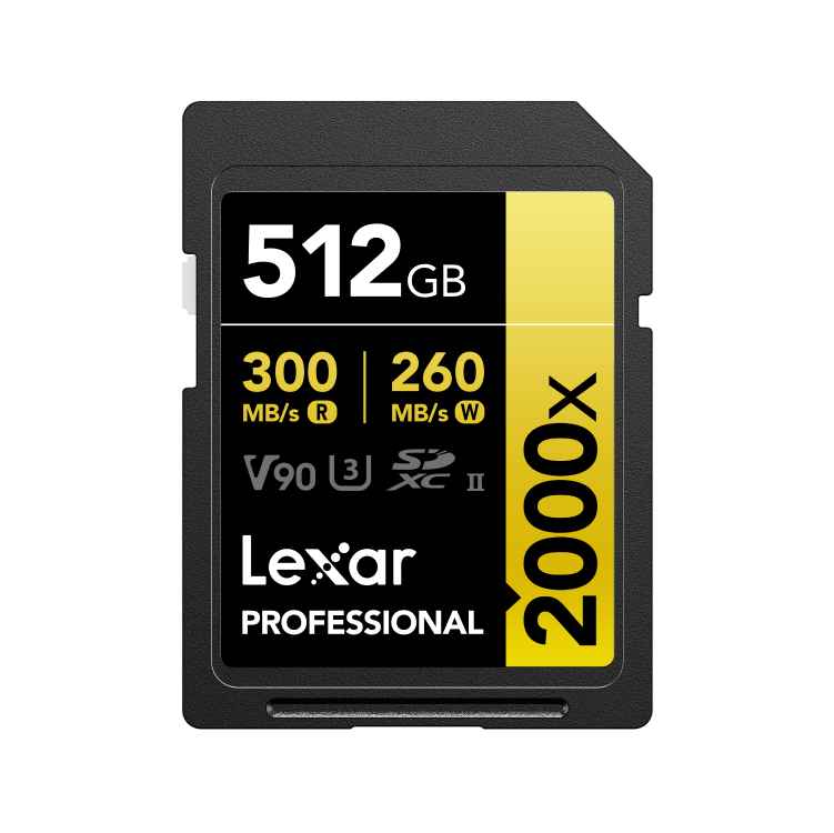 Lexar Professional 2000x SDXC™UHS-II Card GOLD Series - 512GB