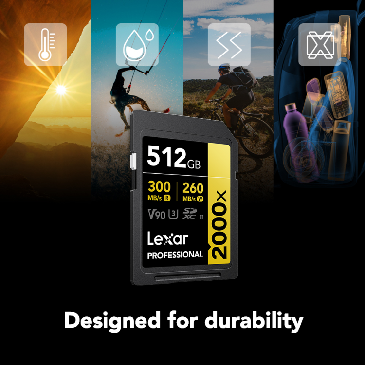 Lexar Professional 2000x SDXC UHS-II Card GOLD Series - 256GB