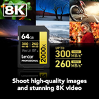 Lexar Professional 2000x SDXC™UHS-II Card GOLD Series - 512GB