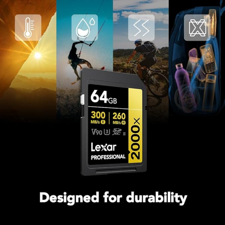 Lexar Professional 2000x SDXC UHS-II Card GOLD Series - 64GB