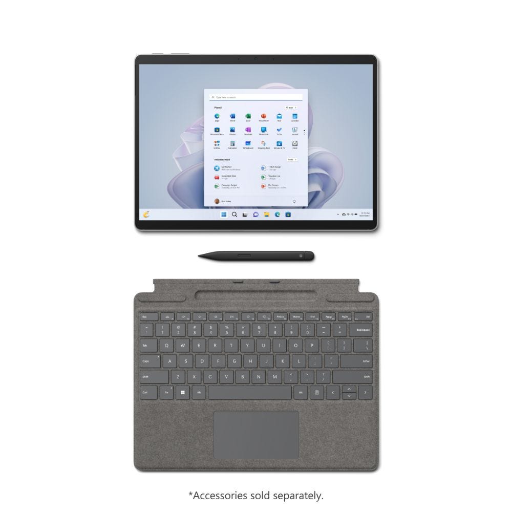 Microsoft Surface Pro 9 QCB-00014 (Intel Core i5 12th Gen / 8GB RAM/ 128GB SSD/ 13 inch (33.2 cm) Display/ Intel Iris Xe Graphics/ Windows 11)