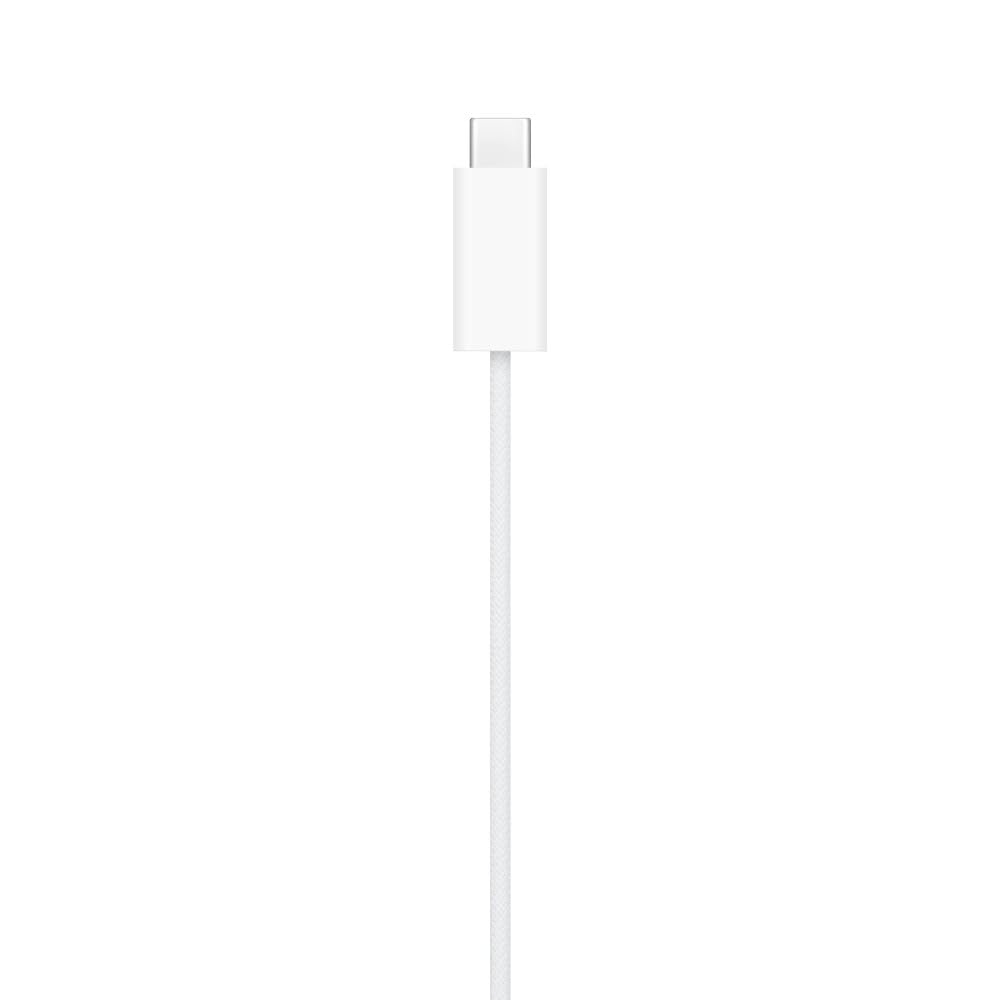 Apple Watch Magnetic Fast Charger to USB-C Cable 1m photographed from a side angle