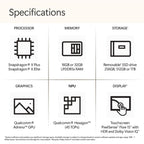 Microsoft Surface Laptop (7th Edition) (Snapdragon X Elite (12 Core)/ 16GB RAM/ 256GB SSD/ 15 inch (38.1 cm) Qualcomm Graphics/ Win 11) ZHG-00023