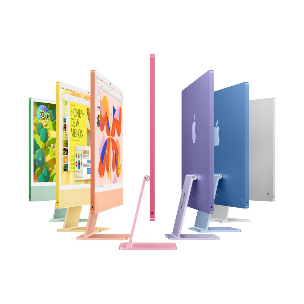 Apple iMac (Apple M4 Chip/ 10-core CPU/ 16GB RAM/ 256GB SSD/ 24-inch (60.96 cm) 4.5K Retina display / 10-core GPU/ macOS/ Blue)