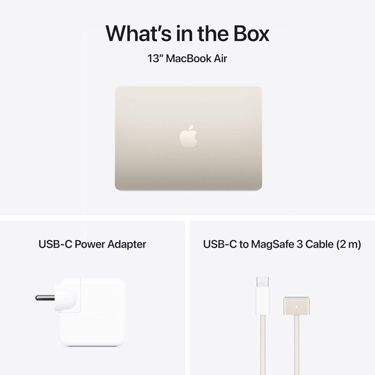 Apple MacBook Air M5 Chip (16GB RAM/ 512GB SSD/ 13 Inch Liquid Retina Display/ 10‑core CPU and 8‑core GPU/ Starlight) - MDHA4HN/A