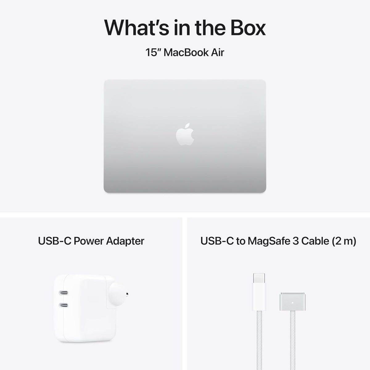 Apple MacBook Air M5 Chip (16GB RAM/ 512GB SSD/ 15 Inch Liquid Retina Display/ 10‑core CPU and 10‑core GPU/ Silver) - MDV94HN/A