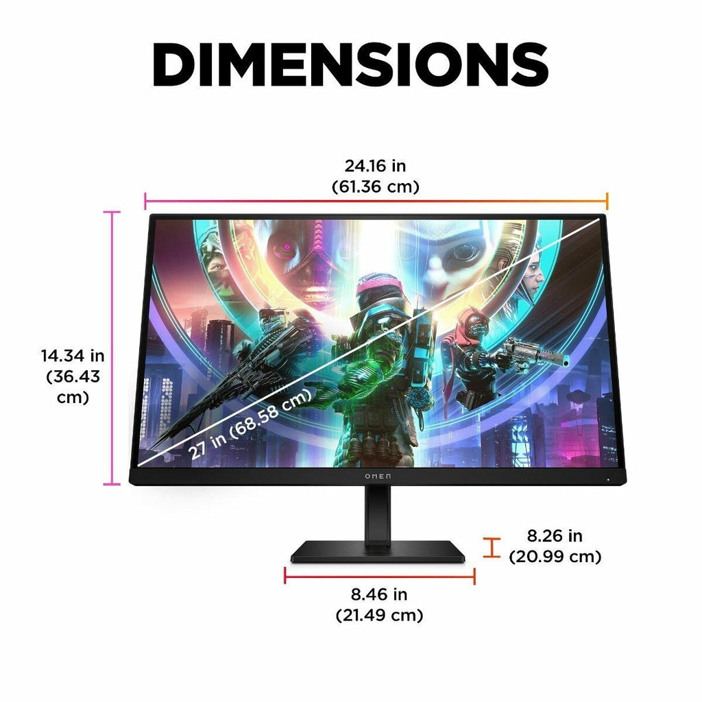 HP OMEN 780J5AA 27" QHD 240Hz 1ms IPS Gaming Monitor