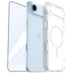 Vaku Luxos 2-in-1 Value Combo Pack Glassy MagPro Back Cover Case for iPhone Air + Dust Filter Tempered Glass Camera Screen Protector Scratch Resistant Magsafe Compatible