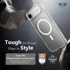 TKONE Apple iPhone Air Case and Tempered Glass Screen Protector 2-in-1 CRYSTAL SNAP Kit, Ultra Clear Slim Case + HD Glass, Transparent Protective Cover (Clear)