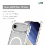 TKONE Elan Apple iPhone Air Case and Tempered Glass Combo 2-in-1 Transparent Shockproof Phone Case + HD Tempered Glass , Slim, Protective Cover (Silver)