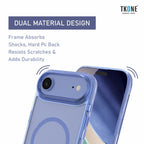 TKONE Elan Apple iPhone Air Case and Tempered Glass Combo 2-in-1 Transparent Shockproof Phone Case + HD Tempered Glass , Slim, Protective Cover (Blue)