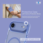 TKONE Elan Apple iPhone Air Case and Tempered Glass Combo 2-in-1 Transparent Shockproof Phone Case + HD Tempered Glass , Slim, Protective Cover (Blue)