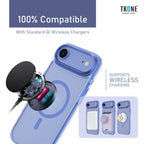 TKONE Elan Apple iPhone Air Case and Tempered Glass Combo 2-in-1 Transparent Shockproof Phone Case + HD Tempered Glass , Slim, Protective Cover (Blue)