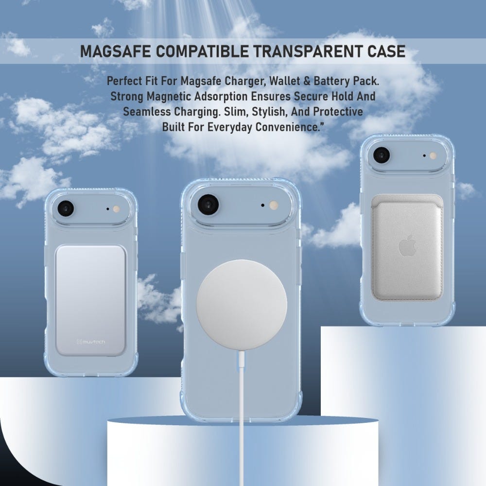 TKONE Apple iPhone Air TITAN Protective Case and Tempered Glass Screen Protector Combo, 2-in-1 Protective Case + HD Glass (Blue)