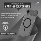 TKONE Apple iPhone Air TITAN Protective Case and Tempered Glass Screen Protector Combo, 2-in-1 Protective Case + HD Glass (Black)