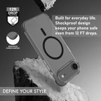 TKONE Apple iPhone Air TITAN Protective Case and Tempered Glass Screen Protector Combo, 2-in-1 Protective Case + HD Glass (Black)