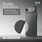 TKONE Cabo Apple iPhone Air - Slim Case with Tempered Glass - 2-in-1 Protection Kit (Black)