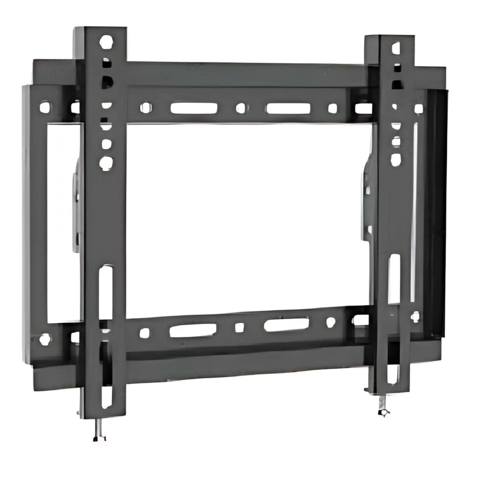 Pixel Mounts Fixed TV Wall Mount (PXWM-1EF) shown attached to a sleek 42‑inch TV in a modern living room