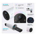 TP Link Tapo C420S2 2K QHD Wire Free Smart WIFI Security Camera IP65 (2 Camera Kit)