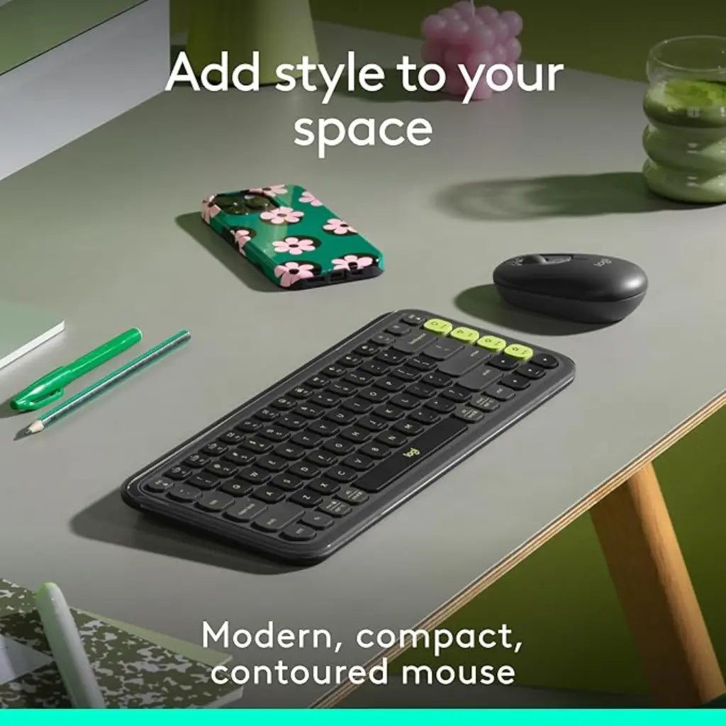 Logitech POP Multi-Device Bluetooth Wireless Mouse with Emoji Button - Graphite