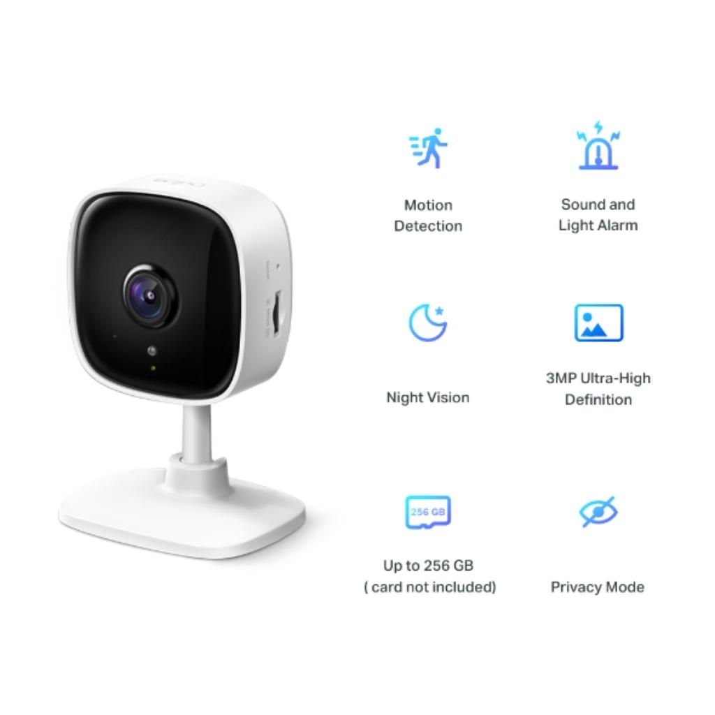 TP-Link Tapo C110 Wi-Fi 3MP Ultra HD Resolution Indoor Security Camera Night Vision