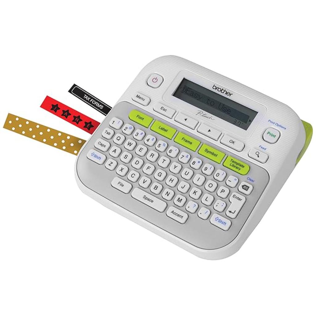 Brother PT-D210 Desktop Label Printer Compact QWERTY Keyboard Label Maker