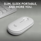 Logitech Pebble Mouse 2 M350s Multi Device Bluetooth Wireless Mouse - White