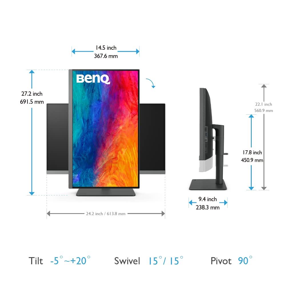 BENQ 27 INCH PD2706U UHD USB TYPE-C DESIGNER MONITOR