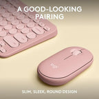 Logitech Pebble 2 Combo Wireless Bluetooth Keyboard & Mouse Set with Logi Bolt Receiver