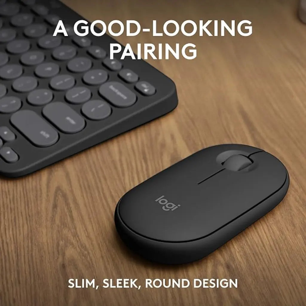 Logitech Pebble 2 Combo Wireless Bluetooth Keyboard & Mouse Set with Logi Bolt Receiver
