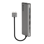Cadyce CA-2CHD2 Dual USB-C Dual HDMI Docking Station – featured front angle with USB‑C connectors and ports