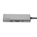 Cadyce CA-2CHD2 Dual USB-C Dual HDMI Docking Station – side perspective highlighting dual HDMI outputs (view c)