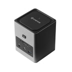 Cadyce CA-2HDQD USB‑C Dual HDMI Cube Docking Station angled view of aluminium housing