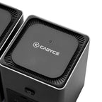 Cadyce CA-2HDQD USB‑C Dual HDMI Cube Docking Station close‑up of HDMI connectors