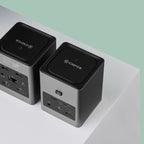 Cadyce CA-2HDQD USB‑C Dual HDMI Cube Docking Station compact cube shape on desk