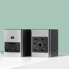 Cadyce CA-2HDQD USB‑C Dual HDMI Cube Docking Station dual HDMI ports highlighted