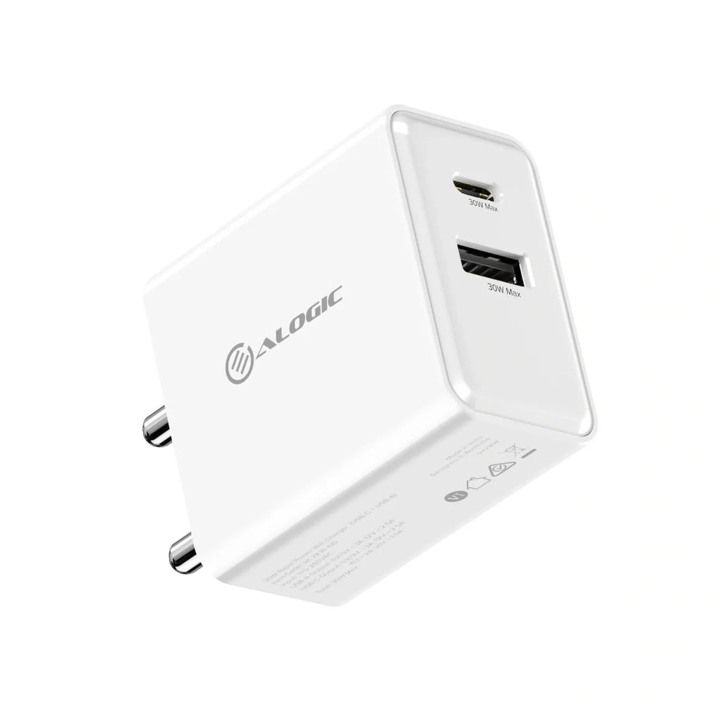 30W Rapid Power USB-C & USB-A Wall Charger
