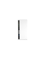 White electronic device with a black side panel on a white background