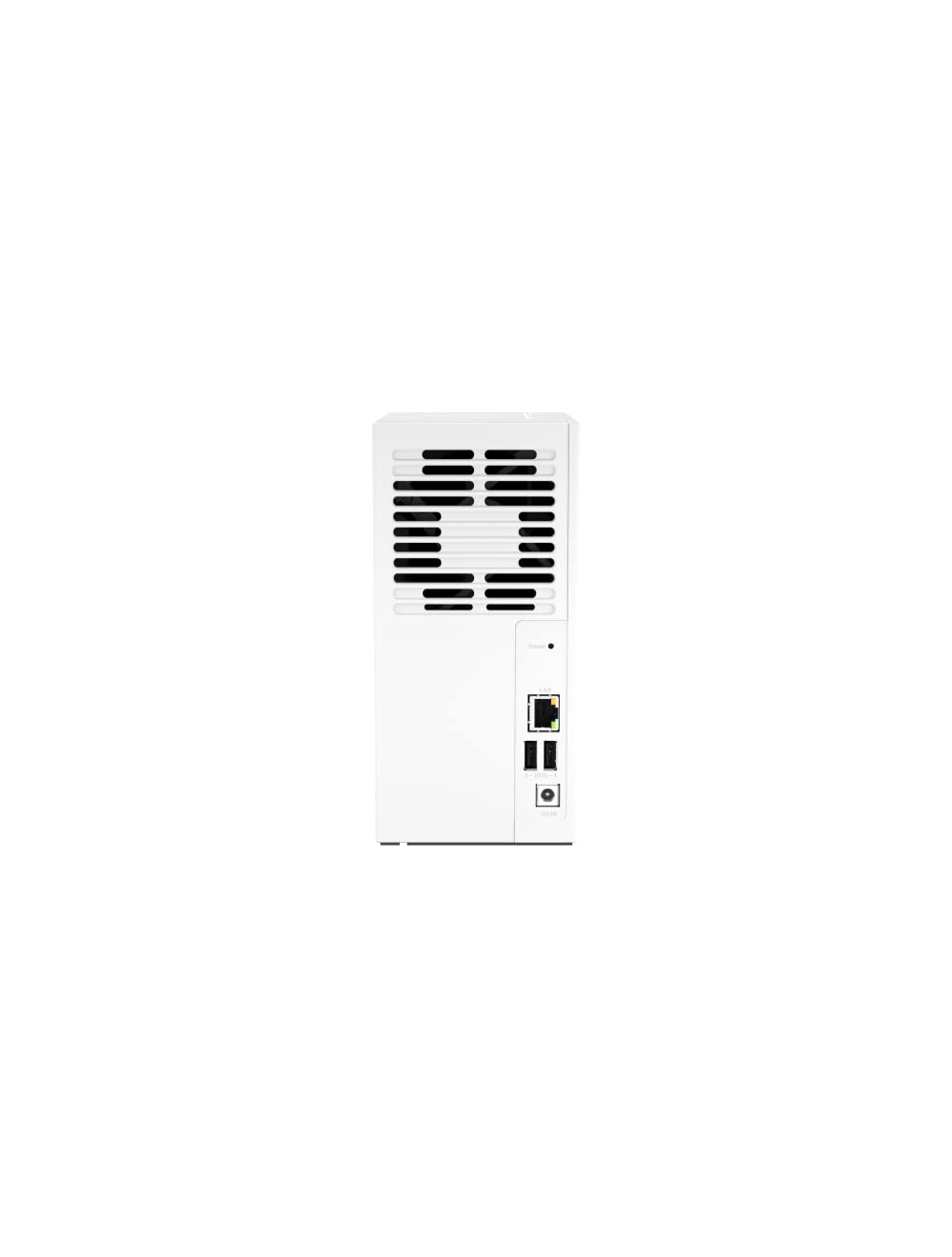 A white electronic device, likely a networking or security module, shown from the back against a plain white background.