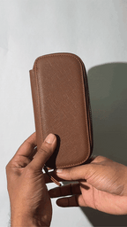 Endless Companion Leather Adjustable Pen Pouch - 3 Pens - Black
