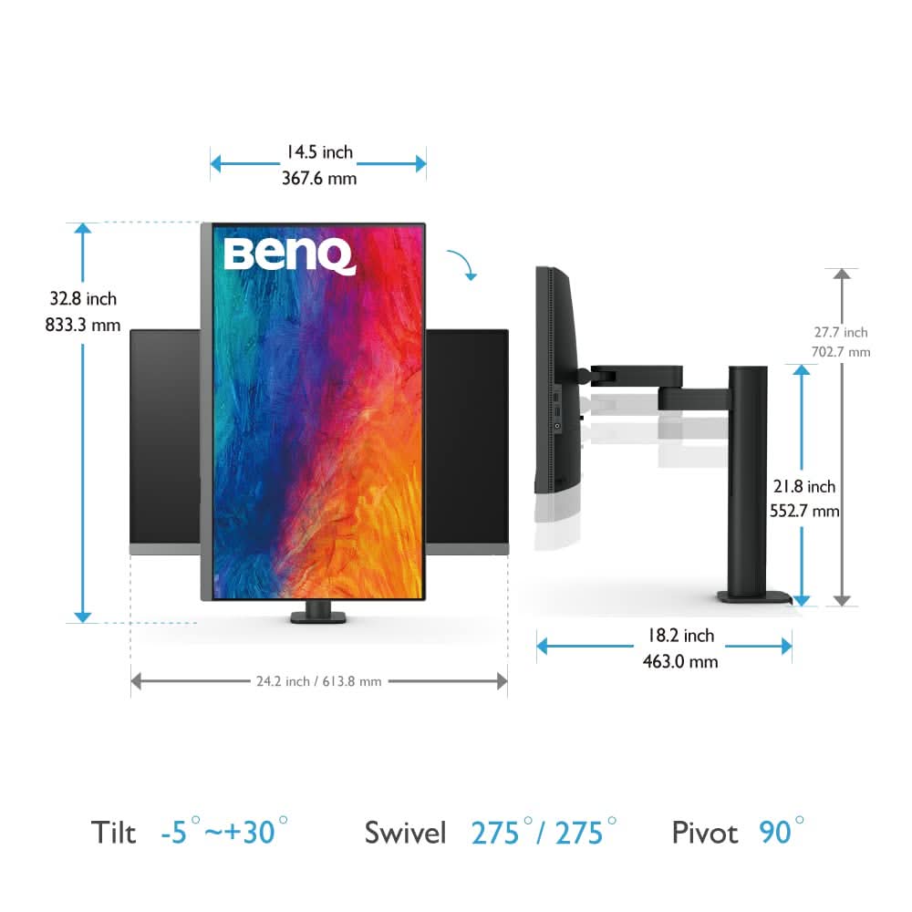 BENQ 27 INCH PD2706UA UHD IPS ERGO ARM 4K MONITOR