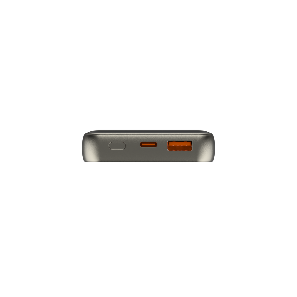 Click 10000mAh 15W Slim Magnetic Wireless Powerbank with Natural Titanium Finish for iPhone