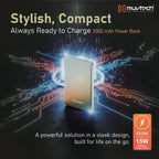 AEROSLIM 5000mAh Ultra-Slim Magnetic Wireless Power Bank | 15W MagSafe Compatible | PD 35W USB-C Fast Charging | Flight Friendly | Pocket-Sized | Type-C In/Out (Titanium)