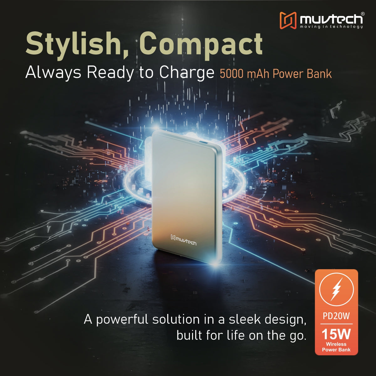 AEROSLIM 5000mAh Ultra-Slim Magnetic Wireless Power Bank | 15W MagSafe Compatible | PD 35W USB-C Fast Charging | Flight Friendly | Pocket-Sized | Type-C In/Out (Titanium)