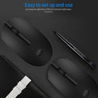 [RePacked] HP M10 Wired USB Optical Ergonomic Mouse with 3 Buttons and 1000DPI