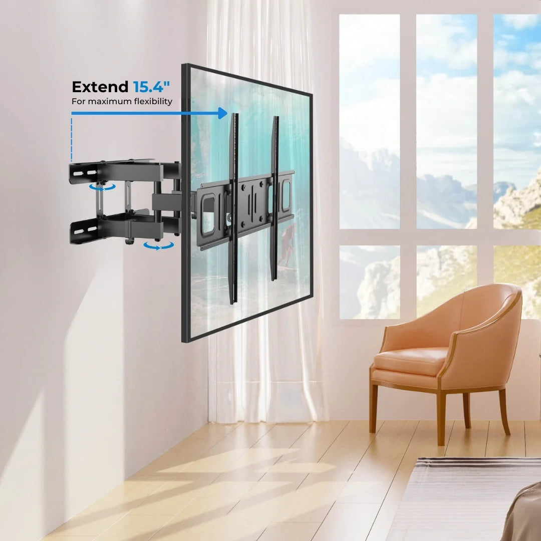 Pixel Mounts PXW-05S wall mount displaying VESA pattern compatibility diagram