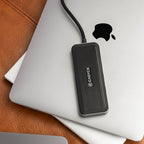Cadyce CA-UC4H Plus USB‑C & USB 3.0 4‑Port Hub – close‑up of four USB‑A ports