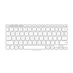 Logitech Keys-To-Go 2 Universal Wireless Bluetooth Keyboard with Built in Cover - Pale Grey