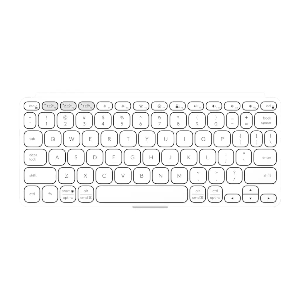 Logitech Keys-To-Go 2 Universal Wireless Bluetooth Keyboard with Built in Cover - Pale Grey