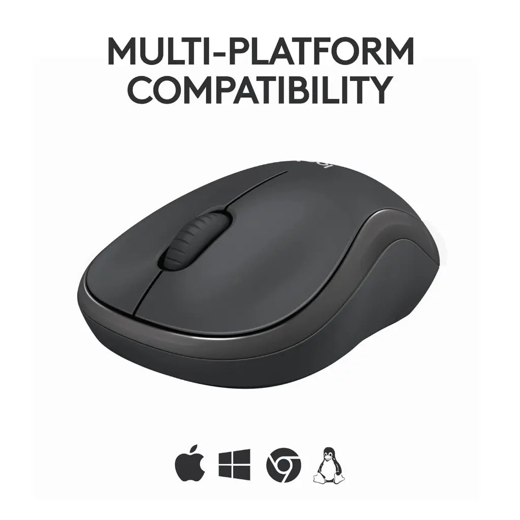 Logitech M240 Silent Bluetooth Wireless Mouse Compact Design - Graphite